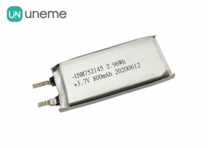China Small 3.7V 800mAh Lithium Polymer Battery Pack Rechargeable 752145 MSDS Approved factory