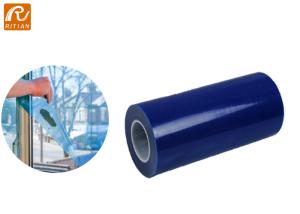 China Removable Blue Surface Glass Window Protection Film Polyethylene Window Masking Film 50cm/60cm/100cm*200m Logo Printing Available factory