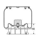 As 9215 Air Bag, Replaces Hendrickson Trailer S3648 And Firestone W01-358-9215