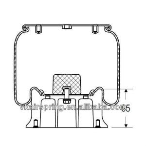 China As 9215 Air Bag, Replaces Hendrickson Trailer S3648 And Firestone W01-358-9215 Air Spring factory