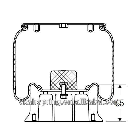 As 9215 Air Bag, Replaces Hendrickson Trailer S3648 And Firestone W01-358-9215