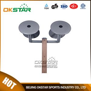 China outdoor fitness equipment Park Wood outdoor Exercise Equipment Taichi Wheel For Arm Training factory
