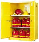 Double Doors Flammable Safety Cabinet , Chemical Lab Yellow Flammable Cabinet