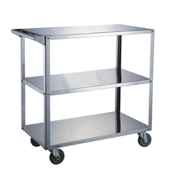 201# Stainless Steel Catering Equipment / 3 - Layer Dining Cart With TPR Silent