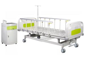 China Nursing 2 Crank ABS 750MM Manual Crank Hospital Bed factory