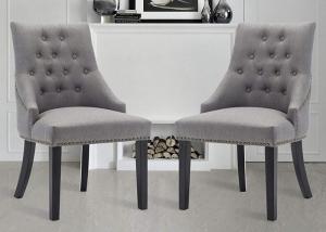 China Upholstered Dining 55cm Height Fabric Accent Chair For Hotel factory
