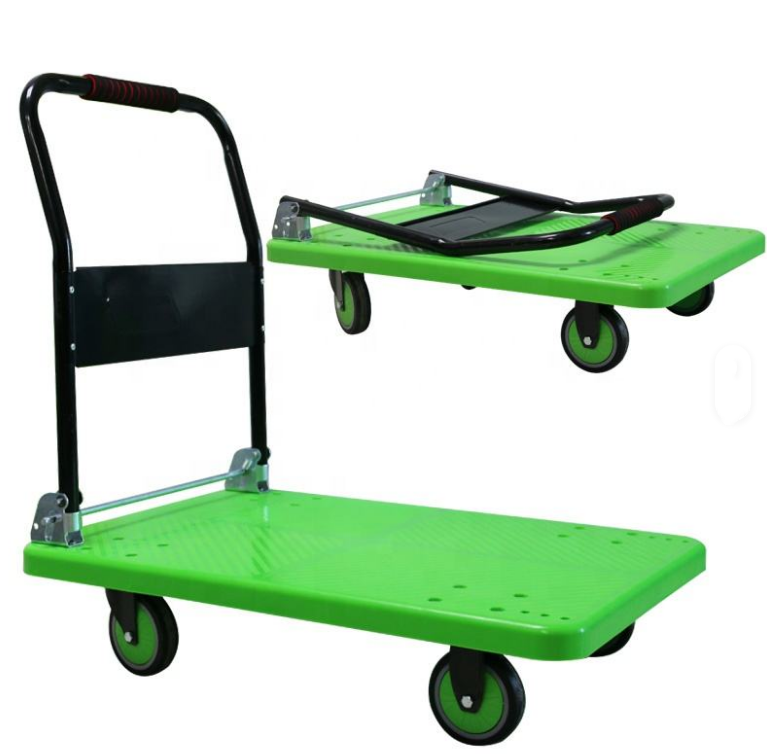 Heavy Duty 400kg Plastic Folding Platform Hand Trolley Cart Heavy Duty Durable