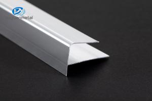 China 6463 Aluminum Stair Nosing Edge Trim F Shaped Mill Finished Anodized factory