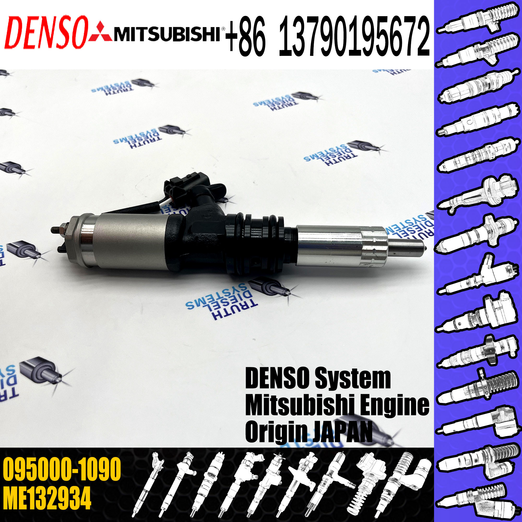 Diesel nozzle assembly common rail injector ME302566 ME132934 095000-1090