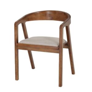 China Restaurant Furniture Wooden Dining Chair Nordic Style PU / Fabric Leather Upholstered Modern Wood Chair for Restaurant factory