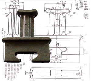 Rail shoulder used on railway concrete sleeper