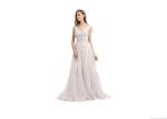 White Lace V Neck Embroidery Wedding Bridesmaid Dresses For Wedding Party
