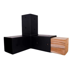 Supporting 90 Degree Corner Carbon Steel Pergola Bracket for Bolt-down