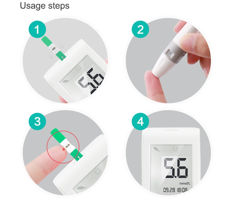 Electronic One Button Blood Glucose Meter , 8s Blood Glucose Test Strips