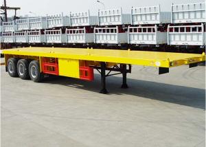 China Q235 Flatbed Container Truck BPW 20 Ton Flatbed Trailer Suspension factory