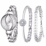 CE ROHS Fashion Ladies Quartz Watch Diamond Bracelet Set