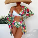 Nylon Three Piece Swimwear Regular Thickness Lady'S Clothing And Accessories