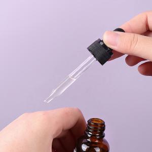 China 24/400 Plastic Black Smooth Lid With Glass Straw For Dropper factory