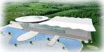Banquet Hall Agricultural Steel Framed Buildings With Alkyd Grey Paint