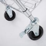 Easy No Tool Assembly Wire Standing Shelf Double Sided Metal Supermarket