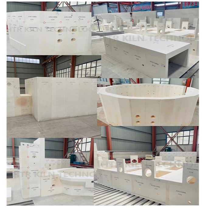 AZS36 Bricks Fused Cast Block Zirconium Corundum Brick with High Compressive Strength