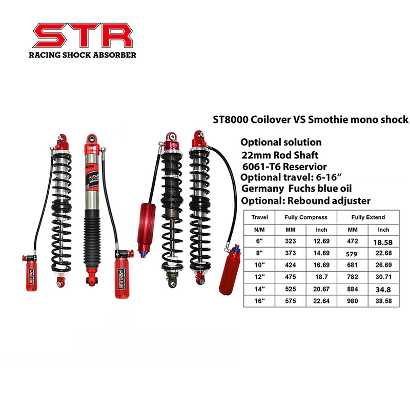 RFC Racing Buggy Coilover Shock 8in-16In Aluminum Adjustable Shocks