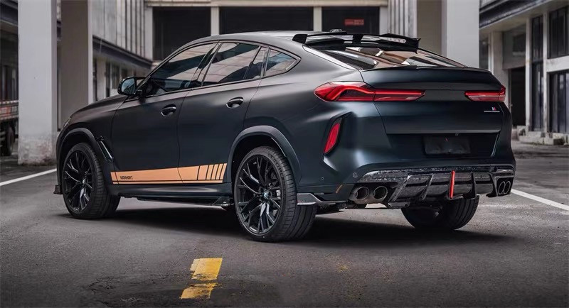For BMW X5M X6M Carbon Fiber Body Kit X5M X6M Carbon Fiber Front Lip Diffuser Spoiler Side Skirt Hood