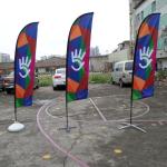 Advertising Barber Feather Flag Single Double Sides Printing