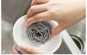China Spiral Design Stainless Steel Scrubber Pads For Home And Kitchen Cleaning factory