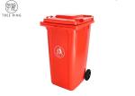 Household 240 Liter Plastic Rubbish Bins , Council Red Wheelie Bin For Garden