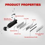Super Bright Row 3W Cree Off Road Led Light Bar 7D Reflector With Dayrunning