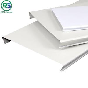 China Alloy Suspended Aluminium Strip Ceiling Panels White Powder Coated factory