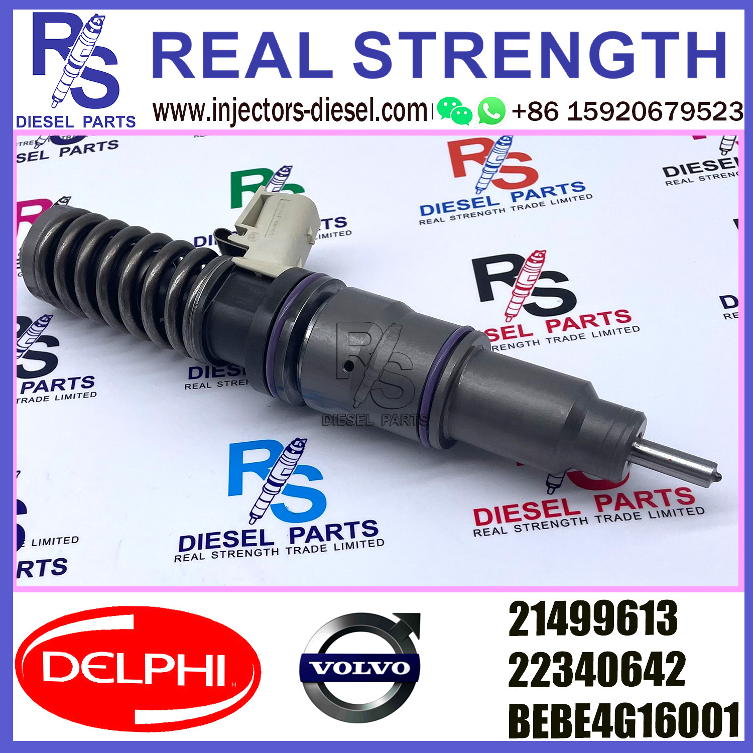 DELPHI 4pin injector 21499613 Diesel pump Injector V-O-L-V 21499613 22340642 BEBE4G16001 E3.4 for V-O-L-V MD11 P3624 TIER 4