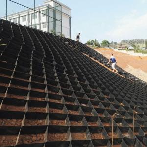 China Plastic HDPE Geocell for Slope Protection in Black Color Hotel Ground Grid Geo Cell factory