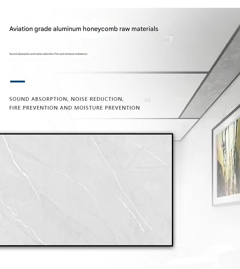 Integrated Aluminum Honeycomb Large Panel Ceiling for Contemporary Hotel Design Living Room Bedroom Kitchen and Bathroom