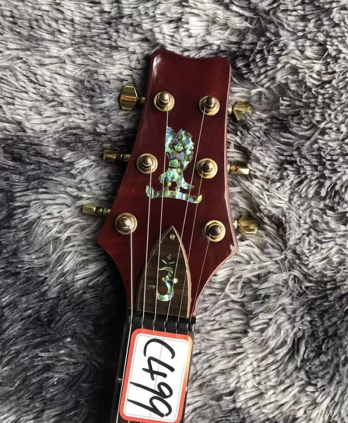 Custom PR Custom Electric Guitar Tiger Flamed Maple Top Shells Wrap The Edges