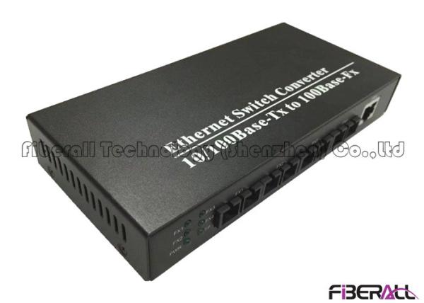 Convergence Layer Fiber Switch 100M Fiber Media Converter With 4 Fiber