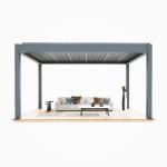 Intelligent outdoor aluminum alloy electric louver gazebo courtyard garden