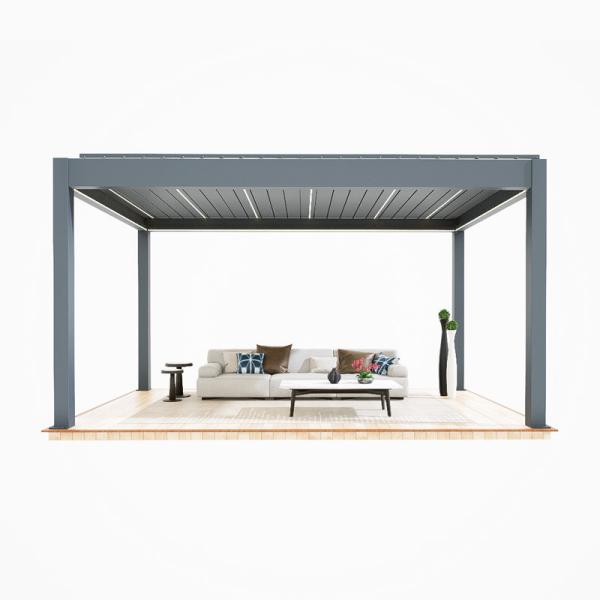 Intelligent outdoor aluminum alloy electric louver gazebo courtyard garden