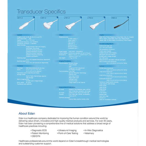 Best Price Edan DUS 60 B/W PW black and white ultrasound machine