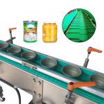 Food Canned Bottles Conveying Slat Top Chain Conveyor For Industry Packaging