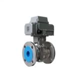 Straight Through Type Electric Control Valve Flange Connection Electric V Port