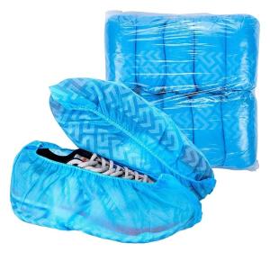 China Blue 30g Disposable Shoe Protectors Non Woven Non Slip Shoe Covers factory