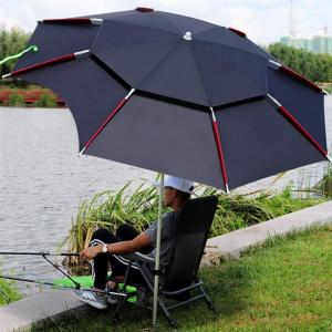 China Double Layers Fishing Outdoor Patio Umbrella With Tilt Canopy factory