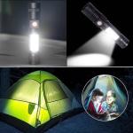 Outdoor Led Portable Flashlight Usb Charging Retractable Tail Magnet