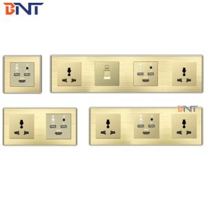 Hotel All in One Media Socket Panel/ Smart HD Media Platform/ Media HUB Jack