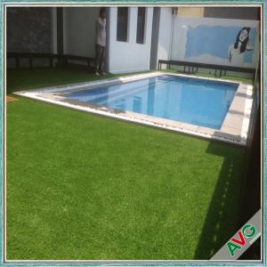 China Recyclable Garden Artificial Grass With 4 / 3 Tone Color 16800s / Sqm factory