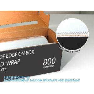 Biodegradable Food Wrap- 1600 SQ. FT. Recyclable, Sustainable Optional Slide Cutter Included, Extra Cling And No Mess