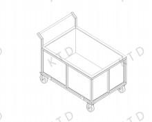 Leakage Prevention Trolley with 1400Lx880Wx1000H mm Size and Square Tube SUS 304