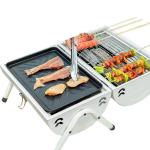 Powder Coated Steel Barrel Rotisserie Kitchen BBQ Charcoal Grill for Outdoor